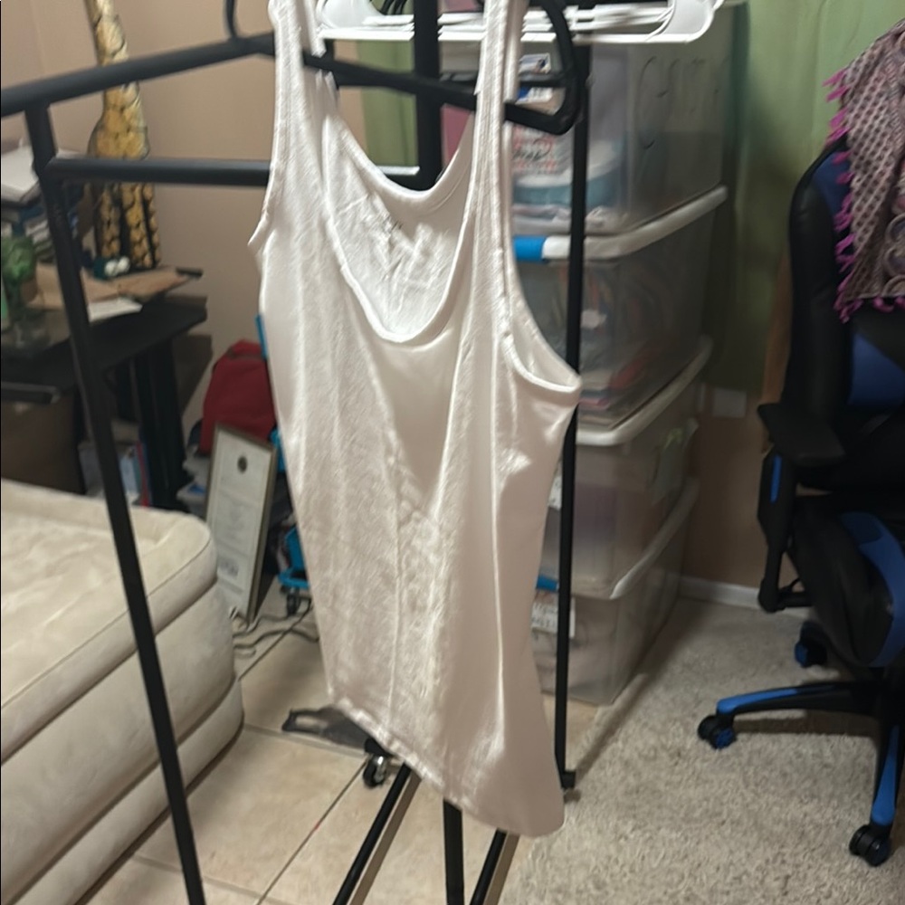 Sleek Tall White Tank Top
